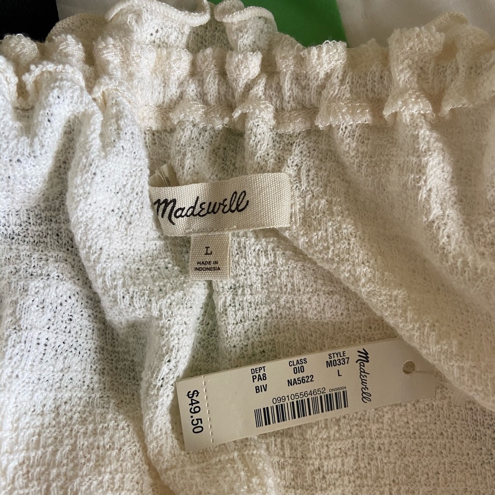 NWT Madewell Texture & Thread Drawstring Top - Picture 10 of 11